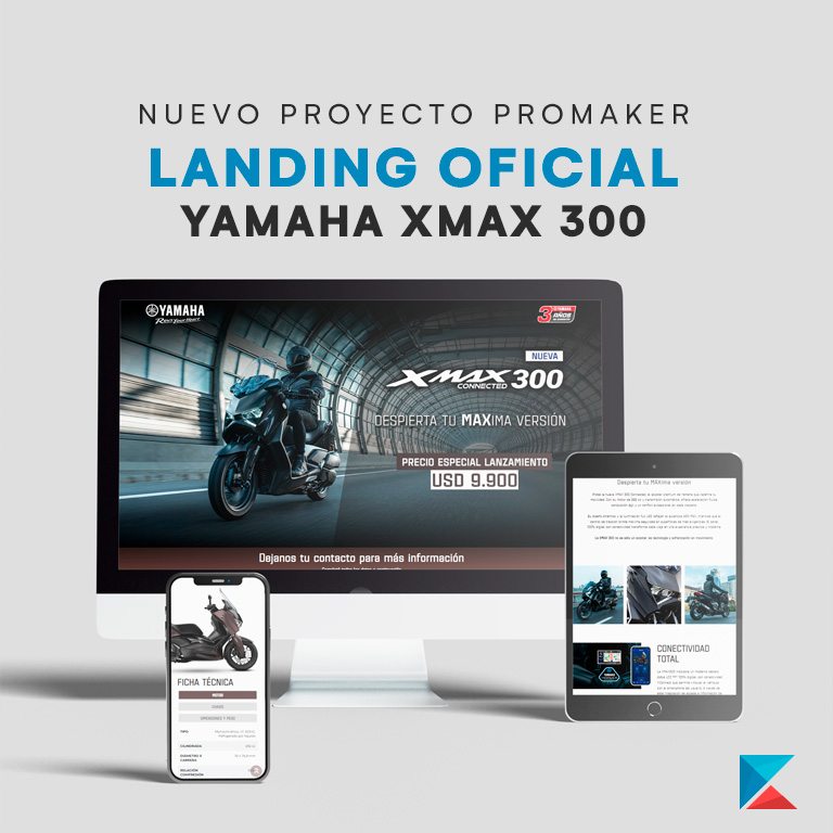 Nuevo proyecto Promaker: Landing oficial Yamaha XMAX 300